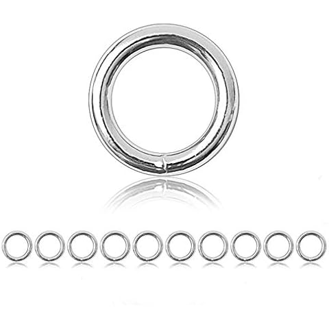 Ganzoo O - Ring Stahl, 10 Stück, 28mm außen, geschweißt Nicht-rostend Cover