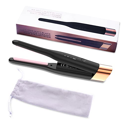 Mini Glätteisen Kabellos, Glätteisen Locken Und Glätten 2 In 1 Mit 4800mah, 3 Temperatur-Einstellungen, Glätteisen Kabellos, Bartglätter Für Männer, Mini Glätteisen Für Kurze Haare Cover