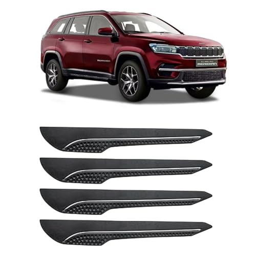 Image of AOSIS-Car Bumper Protector /Bumper Guard for Jeep Meridian with Single Chrome Stripe (4-Pcs)