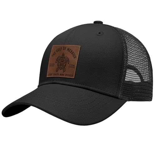 Gulf of Mexico Baseball Cap - Gulf of America Trucker hat for Men & Women Adjustable Stay Salty and Resist Hats Marine Turtle Lovers Gift