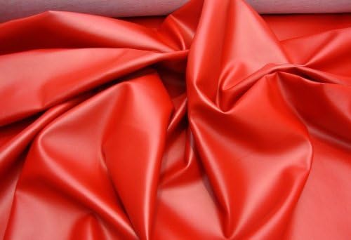 luvfabrics 55" tela roja ancha del vinilo del PVC de la ropa suave de la pielde la tapicería por la yarda envió enrollado