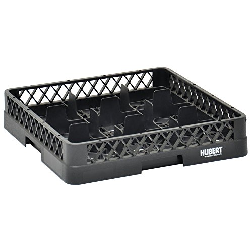 VollrathTraex Black Plastic 9 Compartment Dishwashing Base Rack - 19 3/4"L x 19 3/4"W x 4"H