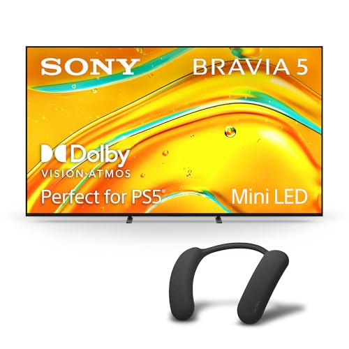 Image of Sony BRAVIA 5 85 Inch 4K Mini LED Smart TV (K-85XR50, 2025) + BRAVIA Theater U Wireless Wearable Speaker (HT-AN7) Bundle