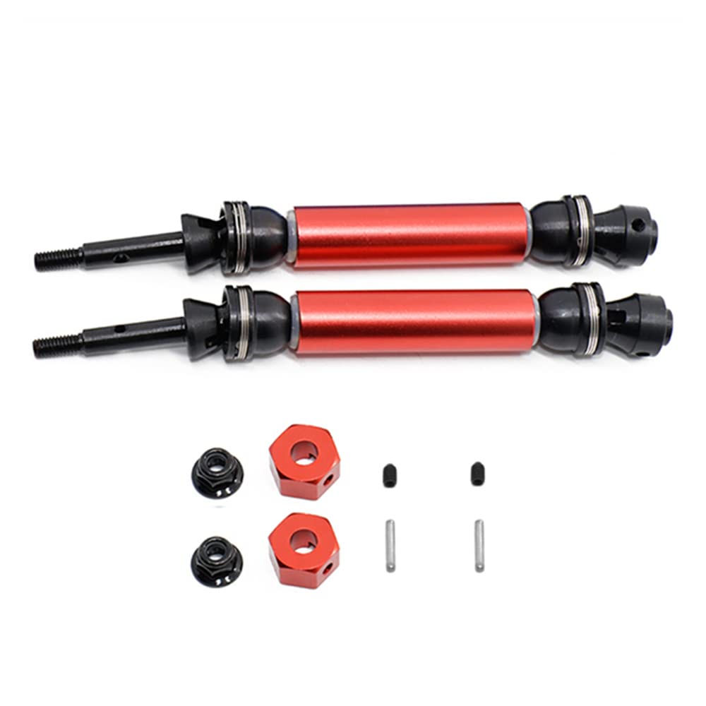 Lot de 2 de Transmission ArrièRe en MéTal CVD pour 1/10 Slash Stampede Hoss VXL 2WD RC PièCes de Mise à Niveau de Voiture, Rouge