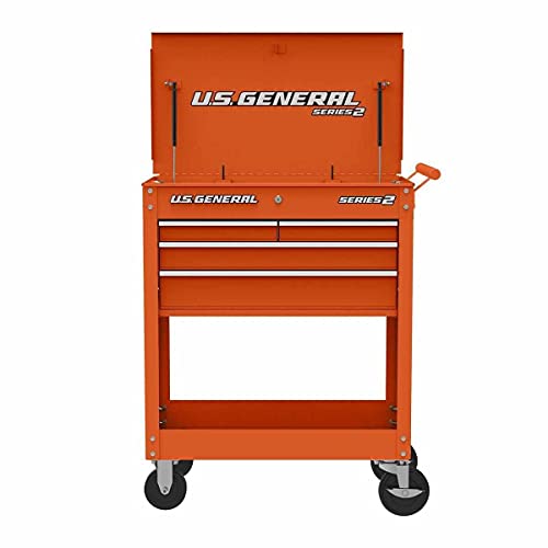 Roller Cart Tool Cabinet Storage Chest Box Glossy 4 Drawer 580 Lb. Capacity - Orange Roller Cart Tool Cabinet Storage Chest Box Glossy 4 Drawer 580 Lb. Capacity - Orange