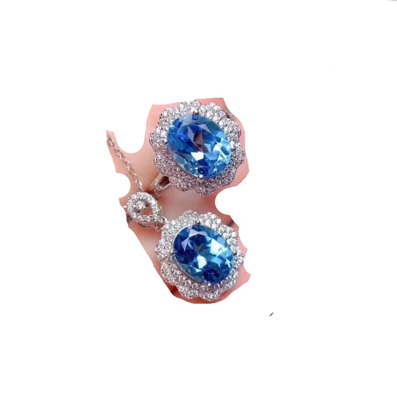 Bague aigue-marine Santa Maria argent 925 cadeau idéal pour anniversaire mars