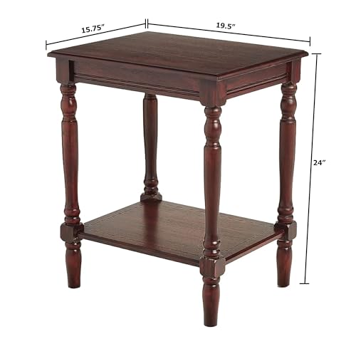 Image of Decor Therapy Simplify End Table with Shelf, Espresso
