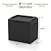 Patiowell 30 Gallon Resin Deck Box, Outdoor Storage Box for Patio Furniture, Deliveries, Pool Supplies,Waterproof and Lockable, Black