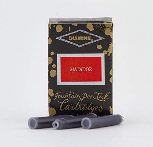 Diamine Matador - Orange Ink Cartridge For Fountain Pens 18 Per Package