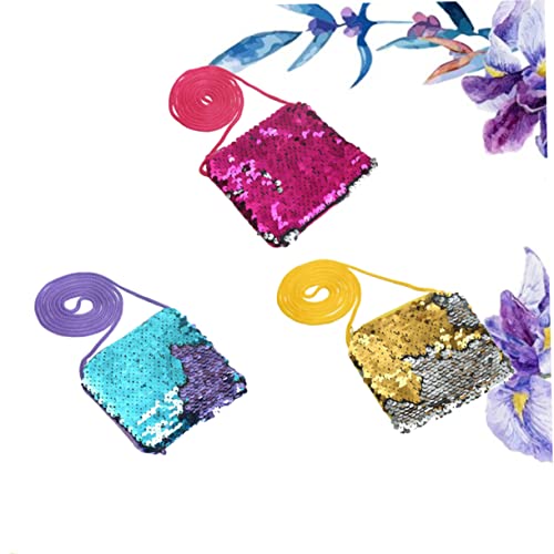NOLITOY 3Pcs Sequins Coin Purse Cute Small Change Pouch for Fashionable Handbag Glittery Wallet for Boys and Selection2