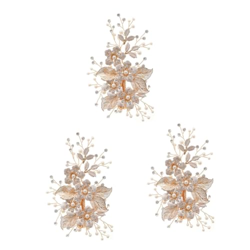 Épingle à cheveux mariage anti-glisse fleur dorée coiffure stable