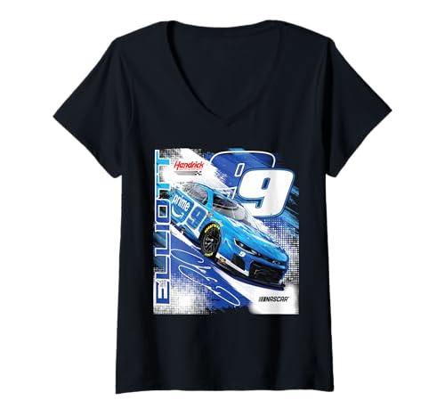 Womens NASCAR - Chase Elliott #9 Prime - Hendrick Motorsports V-Neck T-Shirt