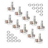 Guitar Potentiometers B250k Split Shaft Pots Audio Tone Switch Control Pack Of 10
