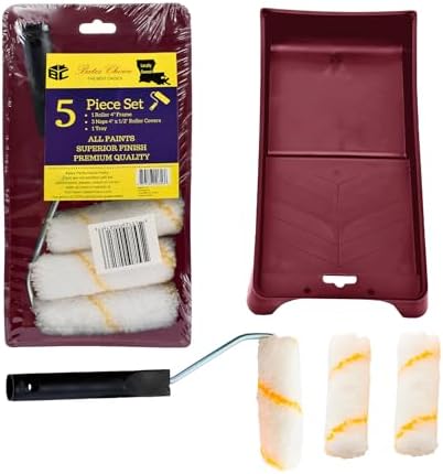 5-Piece Paint Roller Brush Kit Includes Roller Bru... – Grandado - View #7