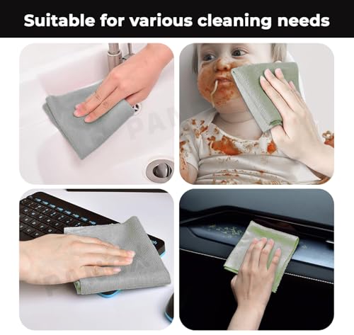 Image of PANCA Microfiber Cleaning Cloth Roll 25x25 cm Reusable Tear-Away Towels | Super Absorbent Lint-Free Cleaning Wipes for Home, Kitchen, Car, Glass, Laptop & Floor Cleaning (20 Sheets)