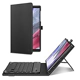 Fintie Folio Keyboard Case for Samsung Galaxy Tab A7 Lite 8.7 Inch 2021 Model (SM-T220/T225/T227), Premium Vegan Leather Smart Stand Back Cover w/Removable Wireless Bluetooth Keyboard, Black