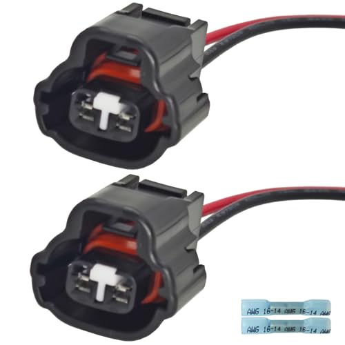 2Pcs Variable Valve Timing (VVT) Solenoid Connector Plug 88974051 - Replacement for Buick, Cadillac, Chevrolet, Pontiac - 7.67-Inch Wiring Harness - Direct Fit, Easy Installation