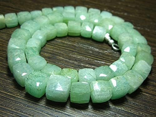 Perles amazonite facettées cubes 3D de 7mm pour fabriquer vos bijoux d'été