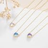 Jewlpire Gifts for Her Birthstone Necklace for Women, 2 Carat Dainty Silver Necklace for Women, Christmas Gift Birthday Gift Mother's Day Gifts for Mom Wife Her