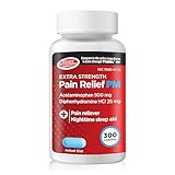 Right Remedies Extra Strength Pain Relief PM & Nighttime Sleep Aid Caplets,(300 count), Acetaminophen 500 mg & Diphenhydramine HCl 25 mg, Non-Habit Forming, Compare to Active ingredients of Tylenol PM