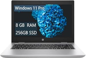 HP ProBook 640 G5 Business Laptop, 14" FHD (1920x1080), Intel Core i5-8365U, 8GB RAM, 256GB SSD, US QWERTY Keyboard, Windows 11 Pro (Refurbished Condition)