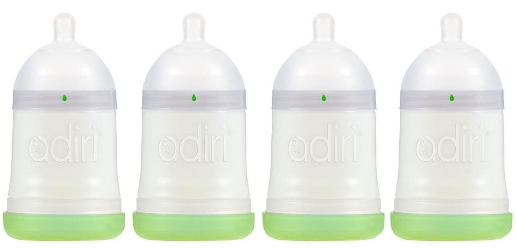 Adiri NxGen 5.5 Ounce Newborn Nurser Baby Bottle, 4 Pack, White