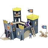 Ce magnifique château en bois à monter soi-même est livré avec 3 personnages, et 6 accessoires. Contient 1 dragon, 2 personnages, 1 coffre au trésor, 1 catapulte, 2 boulets, 1 échelle et 2 drapeaux.