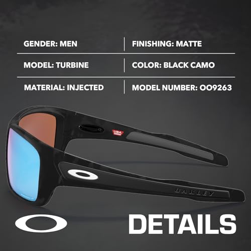 Image of Oakley TURBINE OO9263 Rectangle Shape Sunglasses With Official Eyewear Kit | Men's Sunglasses