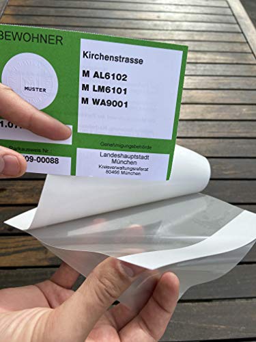 Cardpicker CARDPICKERflex - Parkausweis Halter Folie selbsthaftend Laminierung Windschutzscheibe Parkausweishalter NEUHEIT!