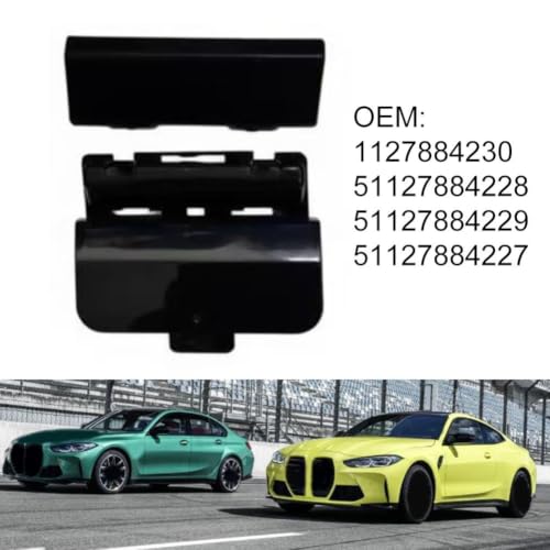 Tapa de ojal de remolque trasero parachoques soluciona hueco en BMW M3 G80 G82 plástico negro ABS 5