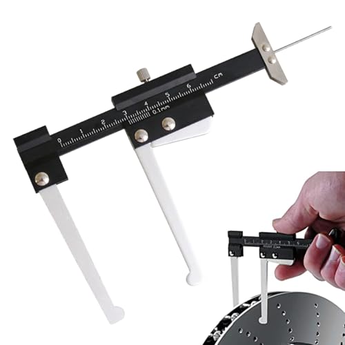 ブレーキローターゲージ、ブレーキローター厚み計 | ブレーキディスク測定ツールメートル法測定ノギス,0-60mm メトリック測定キャリパー、高速正確な厚さ測定定規、車用タイヤトレッド深さゲージ