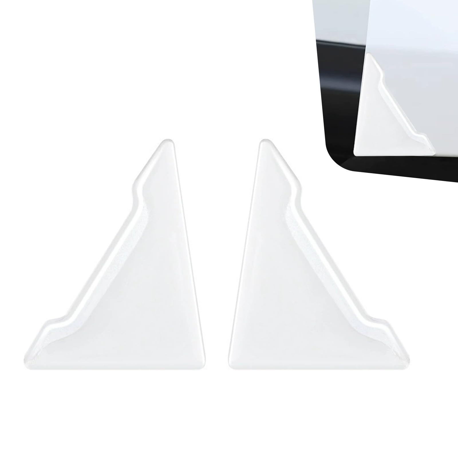 2 PCS Car Door Edge Guards, Transparent Anti Scratch Car Door Corner Protector Strip, Right-Angle Auto Front & Rear Doors Corner Cover Decor Trim, Universal for Most Cars