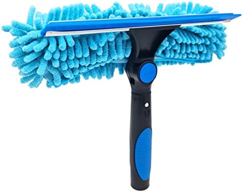 IGADPole Professional Telescopic Window Cleaning Kit 6.6 Foot (2m) Extension Pole and Double Pivot 10"(25cm) Window Squeegee, Window cleaning washer tools
