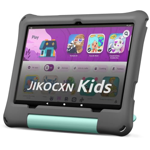 Image of JIKOCXN Kids Tablet, Android 16 Tablet for Kids 10 inch Octa-Core with Case, 24GB RAM 64GB ROM 1TB TF Card Expandable for Toddler Children, Parental Control, Dual Camera, BT5.0, WiFi, Gift (Gray)