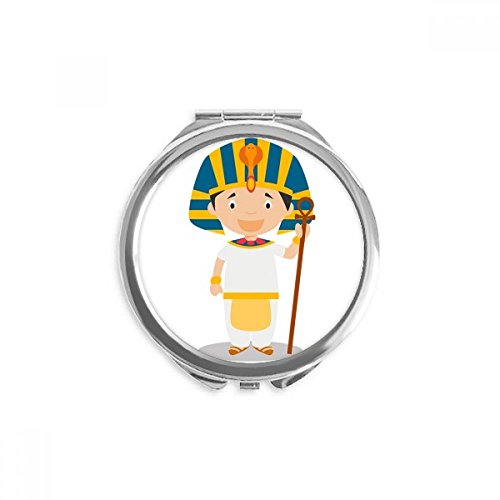 Miroir portable jaune égypte cartoon pour ajuster votre maquillage partout