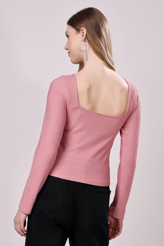 Image of London Hills Women's polyester Regular Fit Full Sleeves Top || Top Tops || Backless Full Sleeve Top