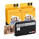 ZWEI ARTEN VON FOTOS - Der KODAK Mini 2 Retro Fotodrucker unterstützt sowohl Fotos mit Rand als auch randlose Fotos. Schreiben Sie Ihre Erinnerungen in Fotos mit Rand, damit sie auf ewig erhalten bleiben. Drucken Sie Fotos randlos, um größere Bilder zu erhalten.