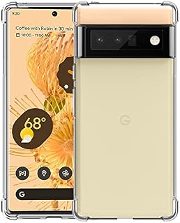 Foluu Pixel 6 Pro Case, for Google Pixel 6 Pro Case Clear, Scratch Resistant Reinforced Corners TPU Rubber Soft Skin Silicone Protective Case Cover for Google Pixel 6 Pro 2021 (Crystal Clear)