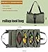 Tool Bag Roll Up, Rollable Carrying Toolbag, Heavt Duty Tool Organizer Portable Tool Storage Bags Waterproof Oxford Cloth-Zipper Pouch for Men Mechanic, Electricians, Repairman, Green