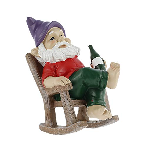 Nain de Jardin en résine,Statue De Gnomes Go Away Ornements De Pelouse De Jardin Drôle, Décorations Intérieures Ou Extérieures,Statues de Jardin et Figurines en Résine (A)