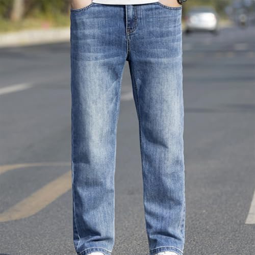 Men's Stretch Denim Jeans – Thin Breathable Cotton Straight Leg Pants, Trendy Casual Daily Wear2