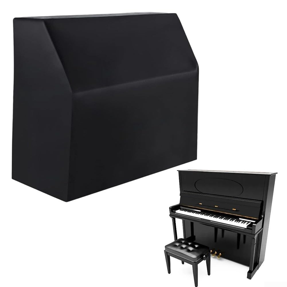 Housse de protection anti-poussière pour piano droit, fabriquée en tissu Oxford 420D, excellente résistance à l'humidité et à la poussière, ajustement réglable (153 x 65 x 110 cm)