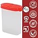 SIGNORA WARE Spice Jars with Lids -8 and 4 oz Refillable Empty Airtight Spice/Seasoning Containers Set -2 way Pour/Sift Shaker Lids Clear Plastic Spice/Seasoning Organizer Kitchen/Travel 8 pk.Red