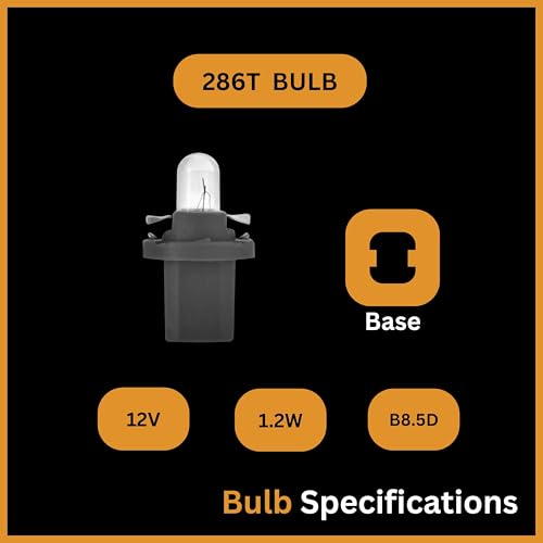 Tek Automotive 509T Dashboard Panel Bulbs 12V 1.2W B8.5D Black T5 Bulbs | PCB Tacograph and Interior Instrument Lighting - Box of 10 - Image 3