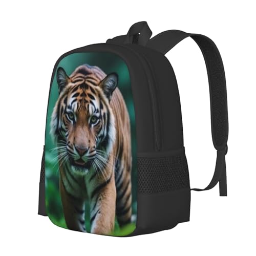 17 Inch Backpack for Brutal Tiger Lightweight Adjustable Animal Backpacks with Mesh Side Pockets for Travel Outdoor Sports2
