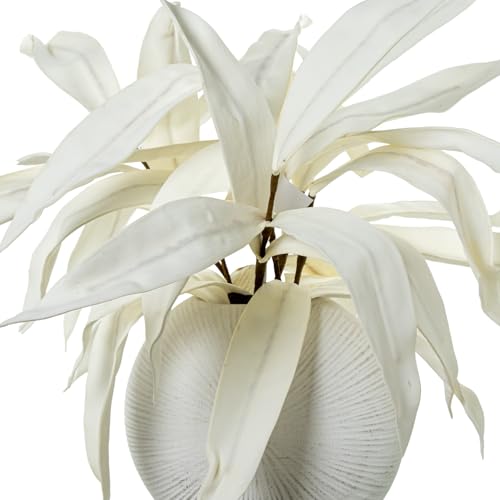 Branches de feuilles artificielles blanches en mousse EVA 80 cm