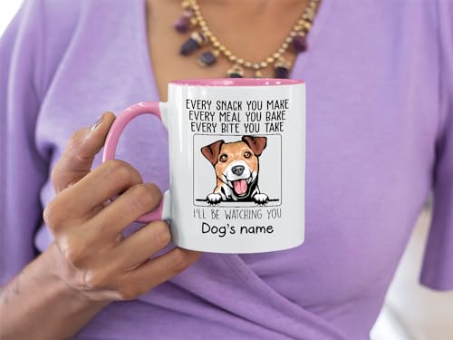 Taza de cerámica personalizada con diseño de perro Jack Russell miniatura 4