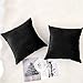 NiNi ALL Decorative Throw Pillow Covers Pack of 2, Velvet Throw Pillow Cases for Couch Pillows Cover Bedroom Living Room Outdoor, Pillow Covers 22x22 Inch Black