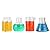 Lily's Home Mini Science Beaker and Flask Shot Glasses, Great Gift for Chemistry and Bio Grads, Nurses and Doctors, Clear (2 to 2 1/8" Tall, Set of 4 Assorted)