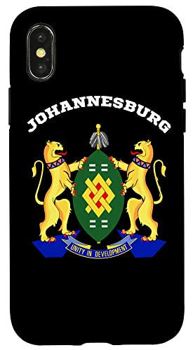 Johannesburg Coat of arms Tee Flag Souvenir South Africa Case for iPhone X/XS
